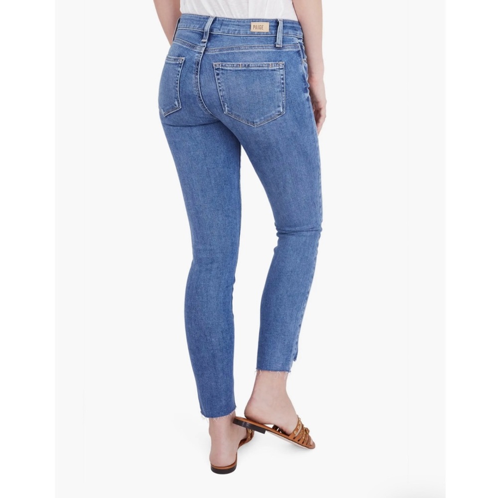 NWT PAIGE Verdugo Distressed Ankle Skinny Jeans in Flo Destructed Size 26 - Picture 14 of 15
